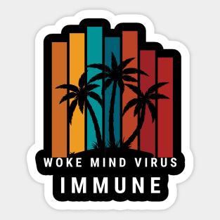 Woke Mind Virus Immune Sticker